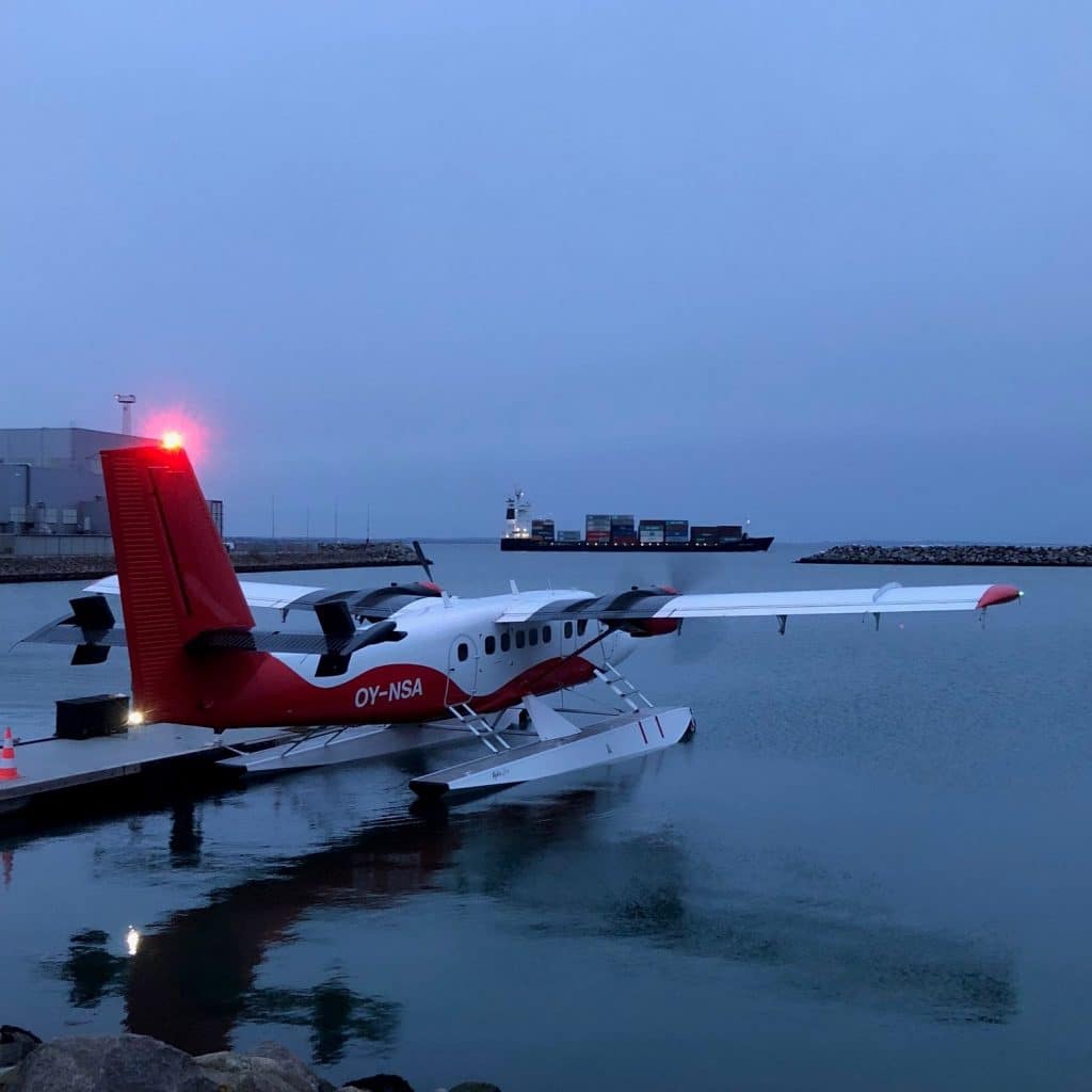 After my flight, a picture of the Nordic Seaplane's twin otter on floats getting ready for it's last flight!